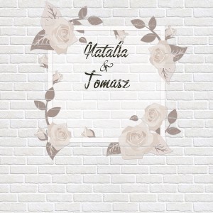 Tło fotograficzne winylowe, ścianka ślubna, weselna 510g - WEDD207