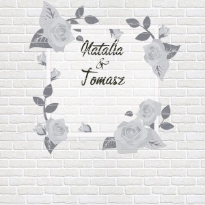 Tło fotograficzne winylowe, ścianka ślubna, weselna 510g - WEDD208