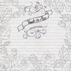 Tło fotograficzne winylowe, ścianka ślubna, weselna 510g - WEDD209