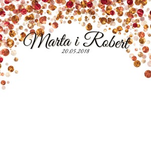 Tło fotograficzne winylowe, ścianka ślubna, weselna 510g - WEDD234