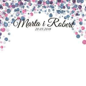 Tło fotograficzne winylowe, ścianka ślubna, weselna 510g - WEDD235