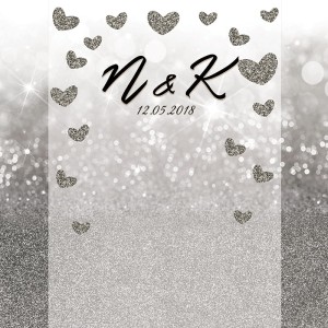 Tło fotograficzne winylowe, ścianka ślubna, weselna 510g - WEDD236