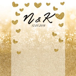 Tło fotograficzne winylowe, ścianka ślubna, weselna 510g - WEDD238