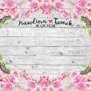 Tło fotograficzne winylowe, ścianka ślubna, weselna 510g - WEDD242