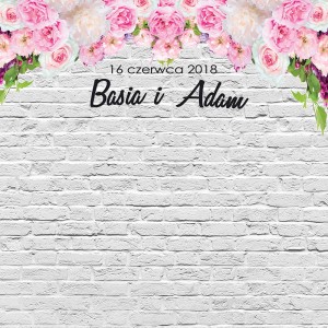 Tło fotograficzne winylowe, ścianka ślubna, weselna 510g - WEDD243