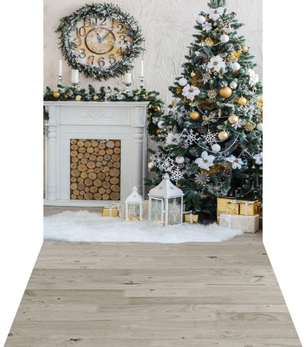 Tło zimowe z choinką sw005