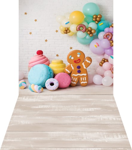 Urodzinowe tło fotograficzne z kolorowymi balonami brd069