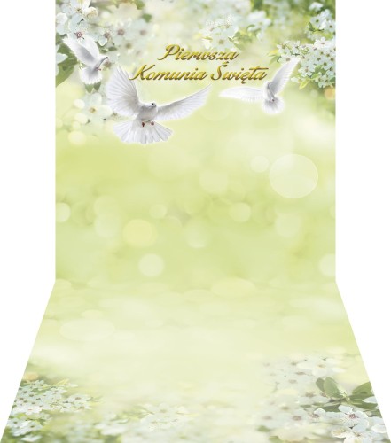 Tło komunijne z gołąbkami kmn060