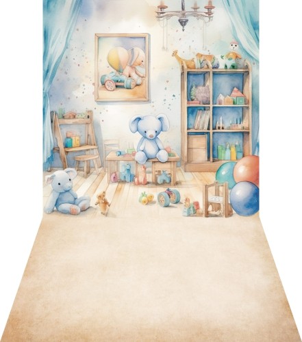 Tło winylowe malowane pokój dziecka space001