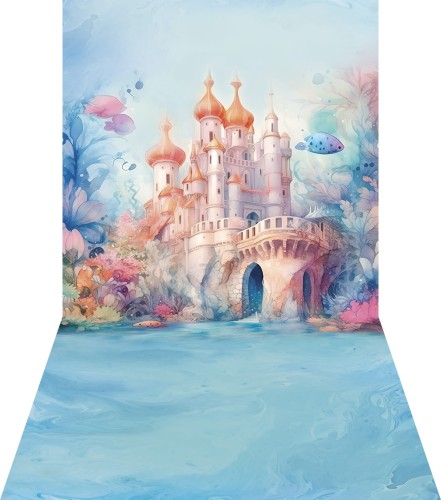 Winylowe tło fotograficzne jak malowane podwodny świat zmp009