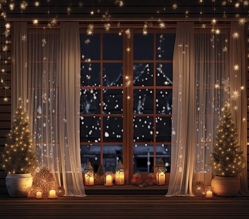 Tło fotograficzne okno z zasłonami SW290