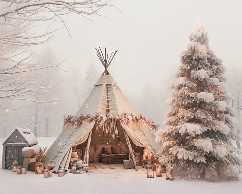 Tło świąteczne namiot tipi SW300