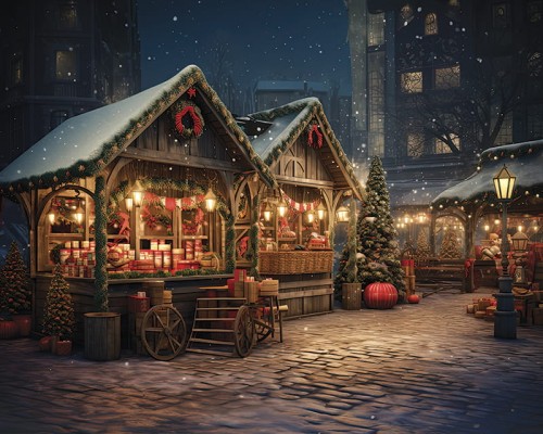 Tło świąteczny jarmark SW303