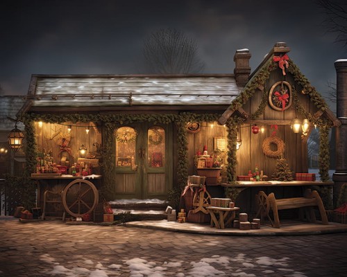 Tło świąteczny jarmark SW305