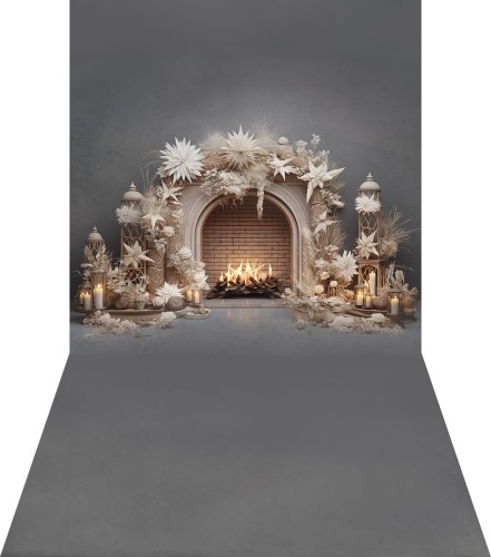 Tło świąteczne boho z podłogą SW312