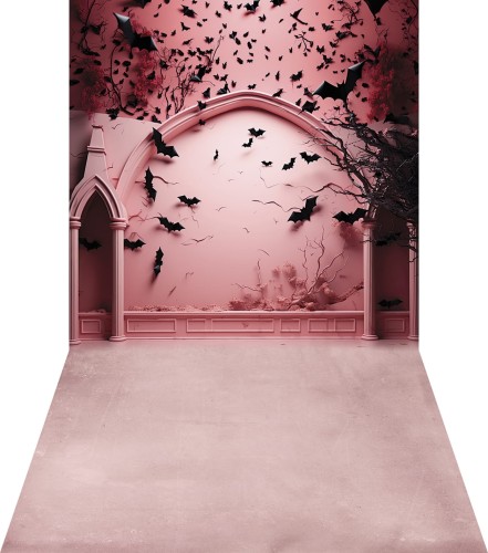 Tło halloweenowe sztukateria z nietoperzami HA051