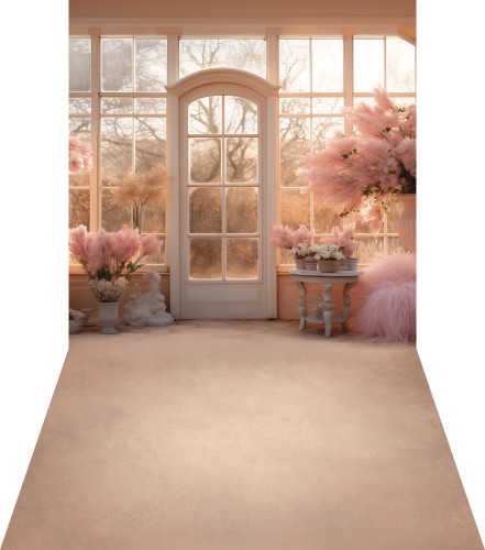 Tło wiosenne szklarnia boho WSN085