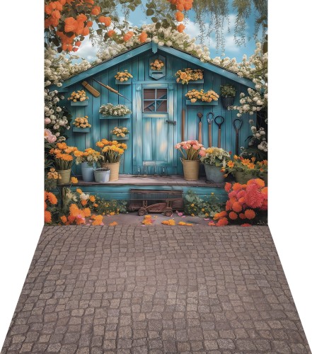 Tło wiosenne domek narzędziowy wsn102