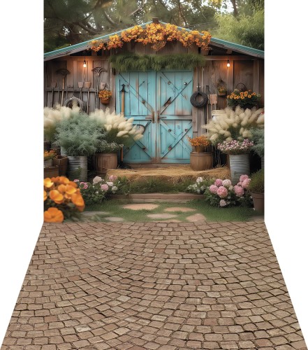 Tło wiosenne domek narzędziowy wsn105