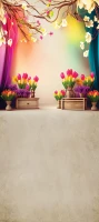 Wiosenne tło fotograficzne z tulipanami wsn059