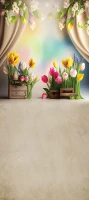 Wiosenne tło fotograficzne z tulipanami wsn060