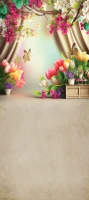Wiosenne tło fotograficzne z tulipanami wsn061