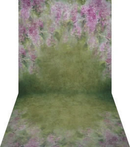 Tło fotograficzne winylowe malowane, akwarelowe, w kwiaty, floral, fine art - FLOW025
