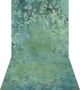 Tło fotograficzne winylowe malowane, akwarelowe, w kwiaty, floral, fine art - FLOW026