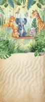 Bajkowe kolorowe tło dla dziecka zoo001