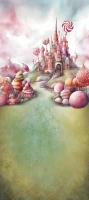 Winylowe tło kraina słodyczy candy001