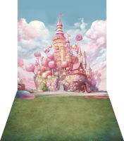 Tło winylowe cukierkowa kraina candy002