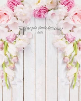 Tło fotograficzne na ślub ze srebrnym napisem 160x200 WEDD248