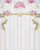 Tło fotograficzne na ślub ze złotym napisem 160x200 WEDD249
