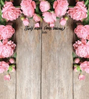 Tło fotograficzne na ślub z czarnym napisem 180x200 WEDD258