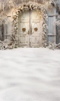 Jasne tło świąteczne z drzwiami z podłogą sw237 180x300