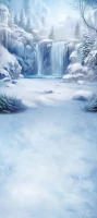 Tło do przedszkola zimowa kraina z podłogą sw249 180x400