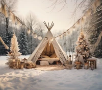 Świąteczne tło namiot tipi SW299