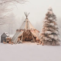 Tło świąteczne namiot tipi SW300