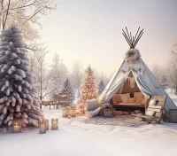 Świąteczne tło namiot tipi SW301