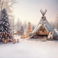Ścianka świąteczna namiot tipi SW301