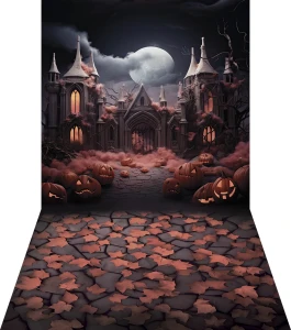 Tło fotograficzne jesienne halloween - HA054