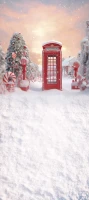 tło świąteczne SantaPhone z podłogą sw275