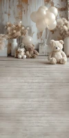 Tło fotograficzne z misiami w stylu boho misie_boho011