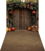 Tło fotograficzne z jesienną drewnianą bramą – JSN071 200x400 - wizualizacja.JPG