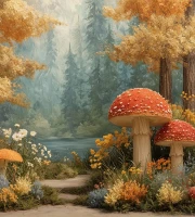 Jesienne tło do zdjęć z leśną krainą grzybów – JSN105 180x200.JPG