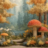 Jesienne tło do zdjęć z leśną krainą grzybów – JSN105 200x200.JPG