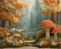 Jesienne tło do zdjęć z leśną krainą grzybów – JSN105 250x200.JPG