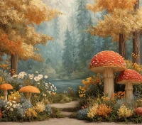 Jesienne tło do zdjęć z leśną krainą grzybów – JSN105 250x220.JPG