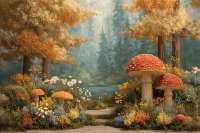Jesienne tło do zdjęć z leśną krainą grzybów – JSN105 300x200.JPG