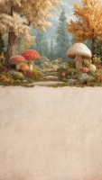 Baśniowe tło do zdjęć z polaną pełną grzybów – JSN107 250x440.JPG